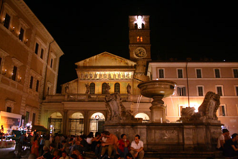 La vida nocturna en Roma
